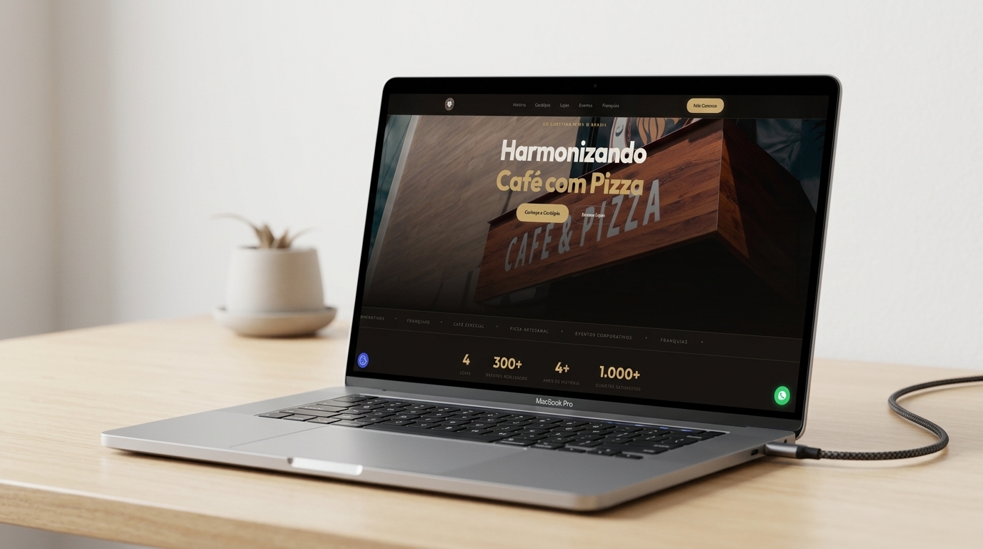 Website Caffe Raion no MacBook